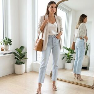 GRLFRND Karolina High Rise Straight Jeans